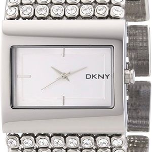 DKNY Silver Dial Crystal Bracelet Watch